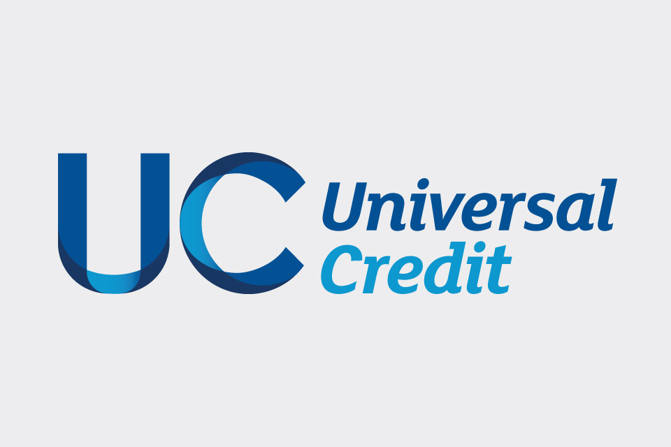 Text, UC Universal Credit in blue colour