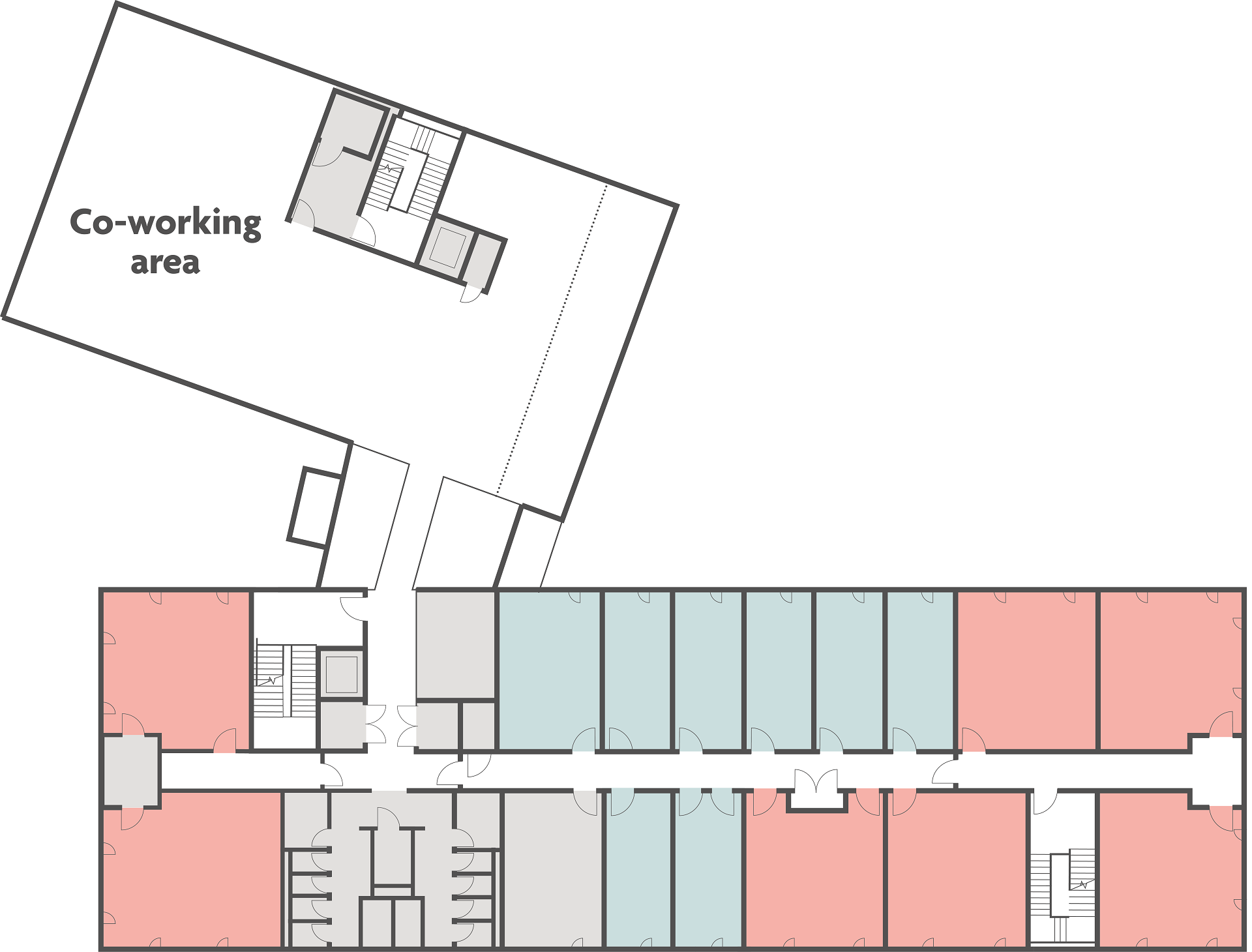 Map of the first floor at the plaza