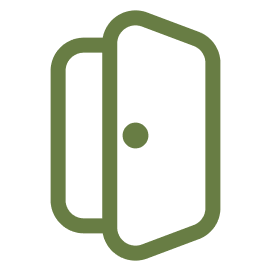 Green door icon
