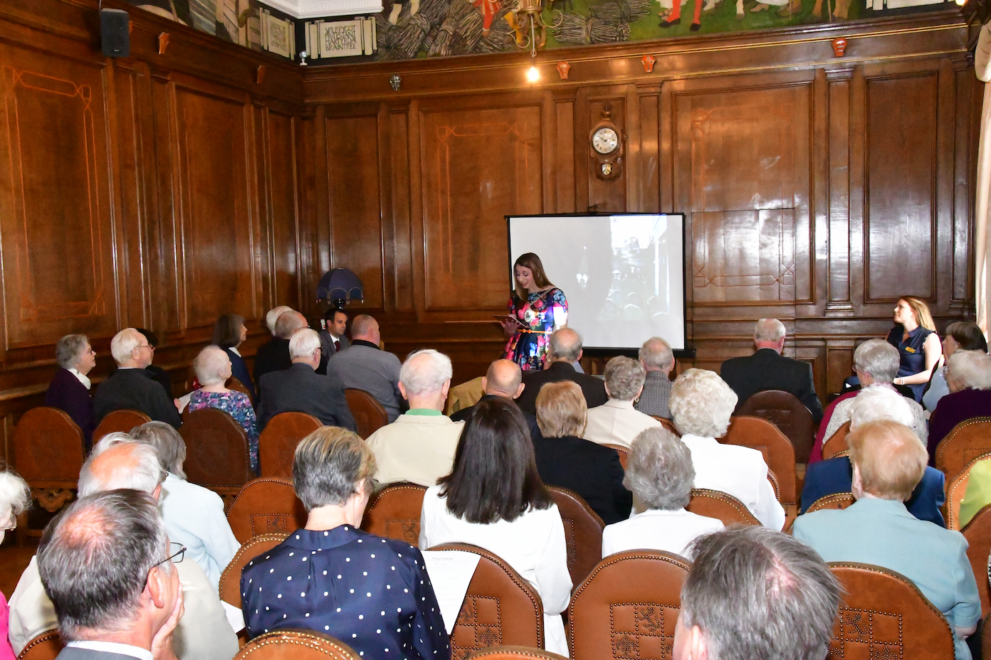 Cllr santomauro doing a speech