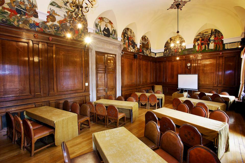 Image of the Council chamber without any people in