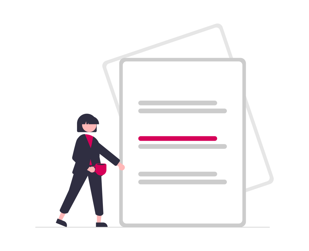 icon of someone standing with document
