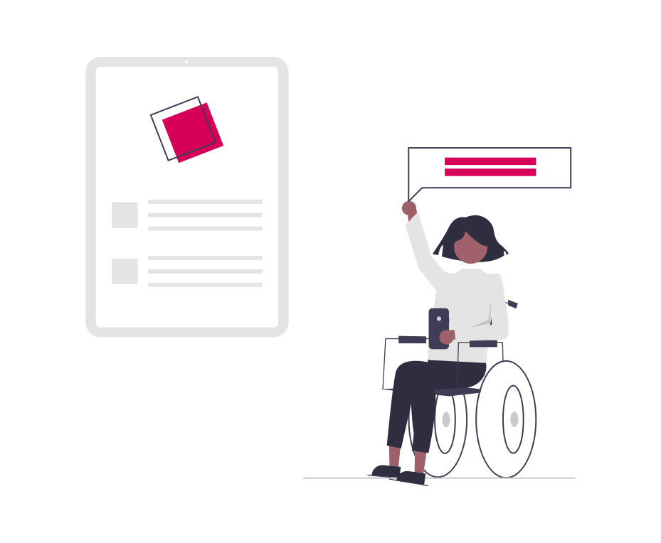 icon of someone in a wheelchair