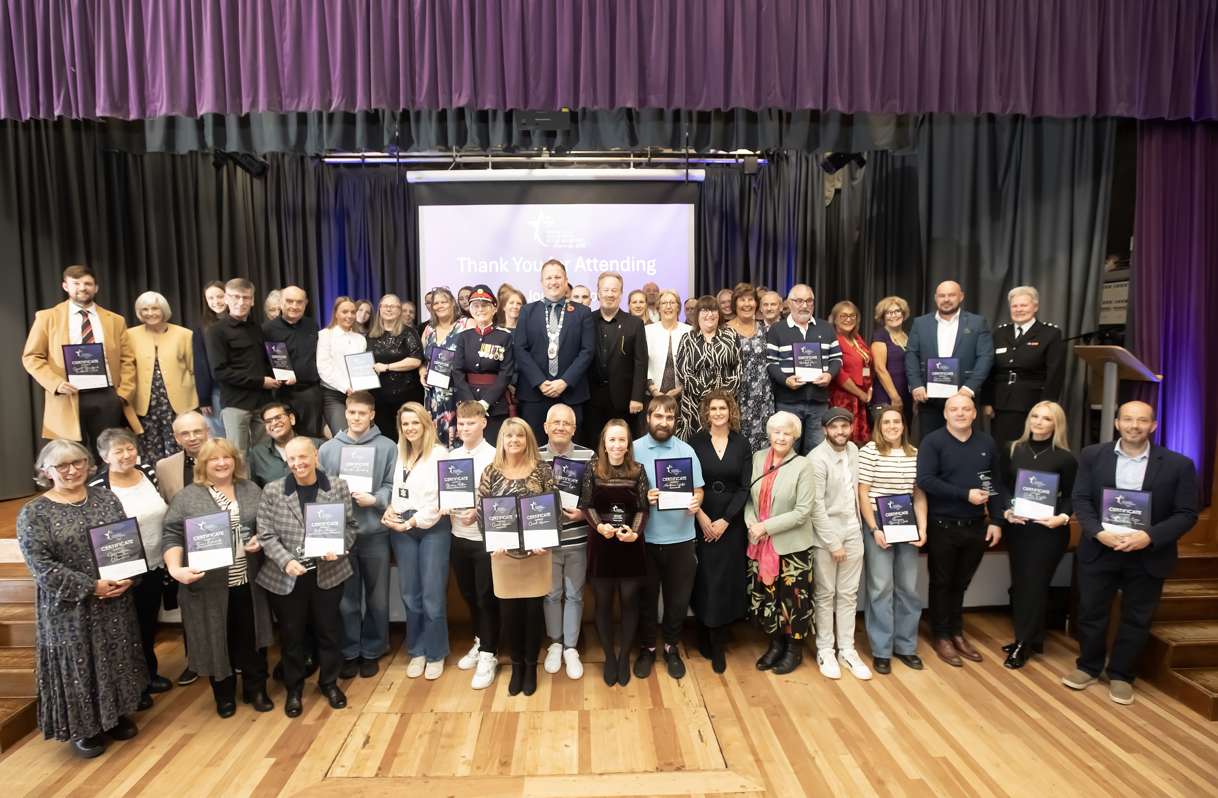 Group photo of the winners, highly commended and presenters.