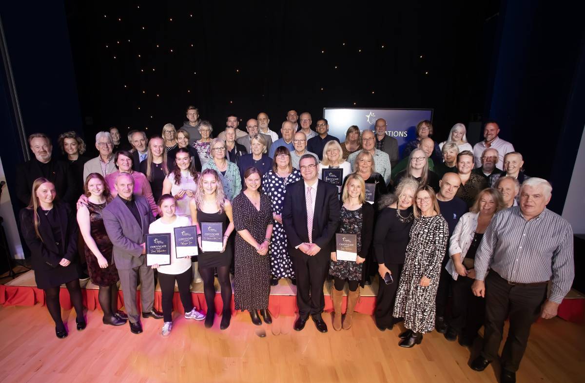 Group photo of award winners and highly commended.