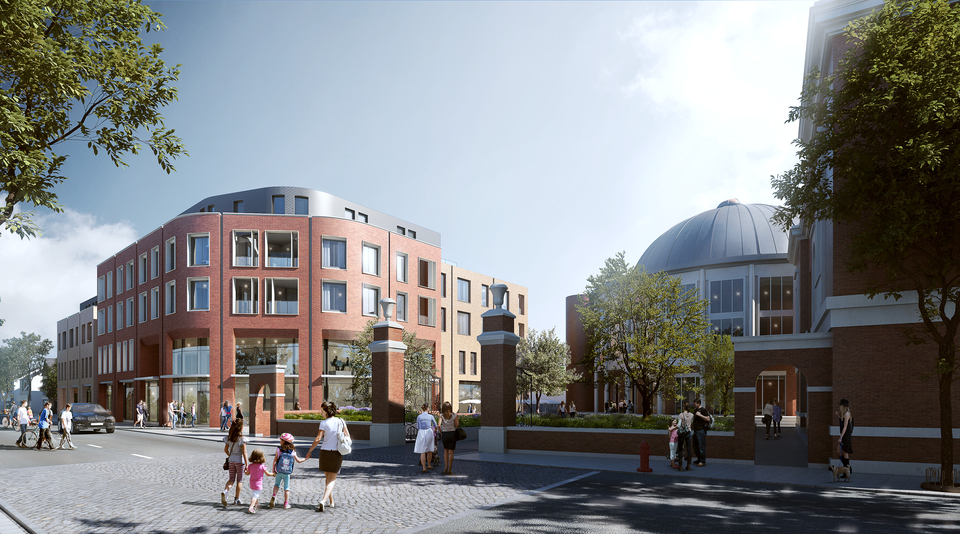 A CGI showing affordable apartment homes on Manor Street
