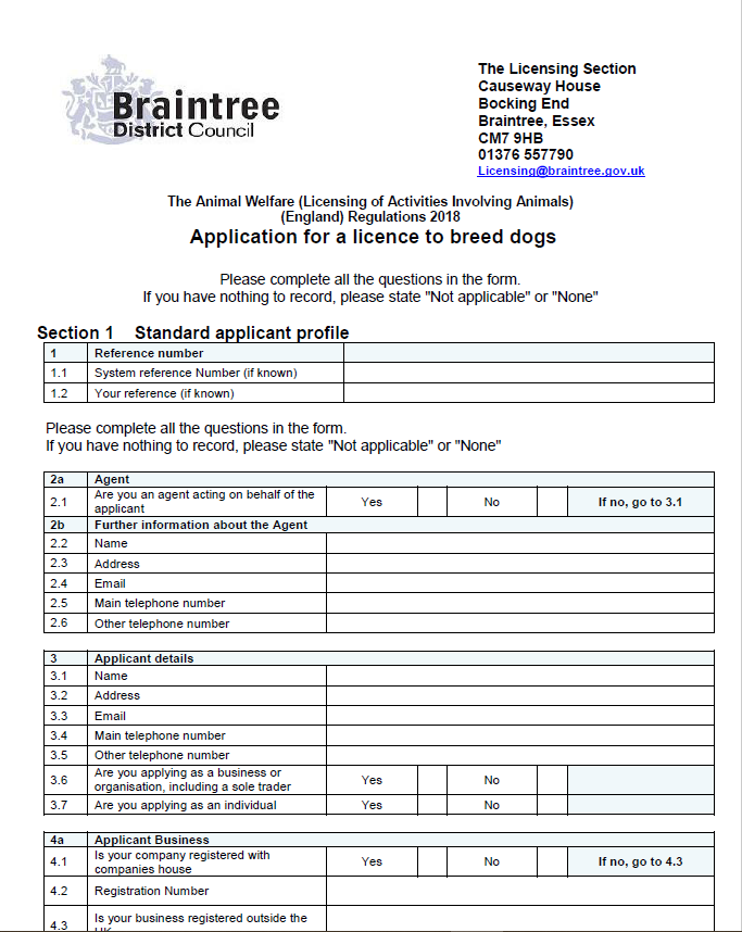 Decorative thumbnail image for application for a licence to breed dogs