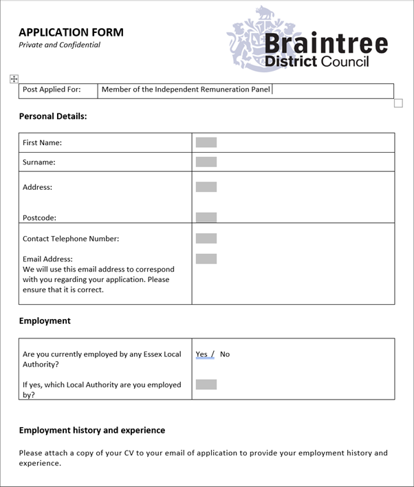 Decorative thumbnail image for the application form for member of the independent remuneration panel