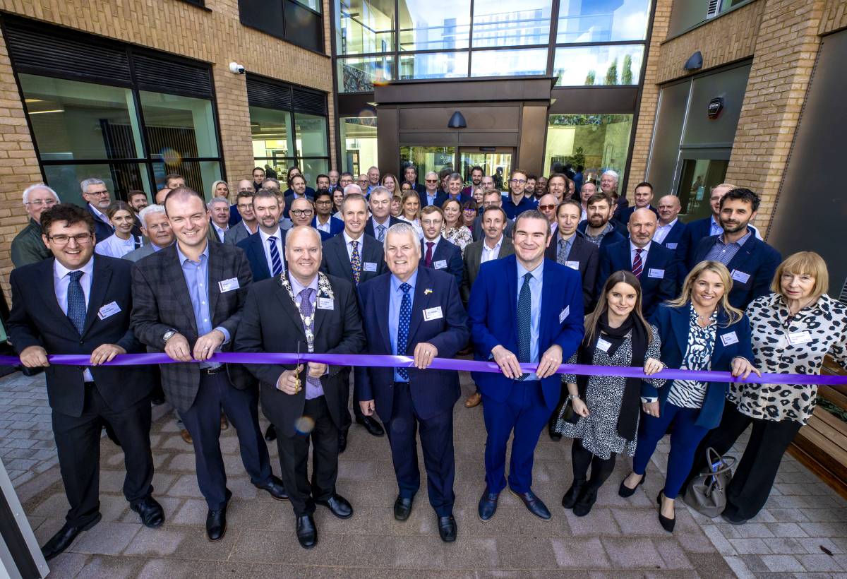 A photo of a ribbon cutting ceremony