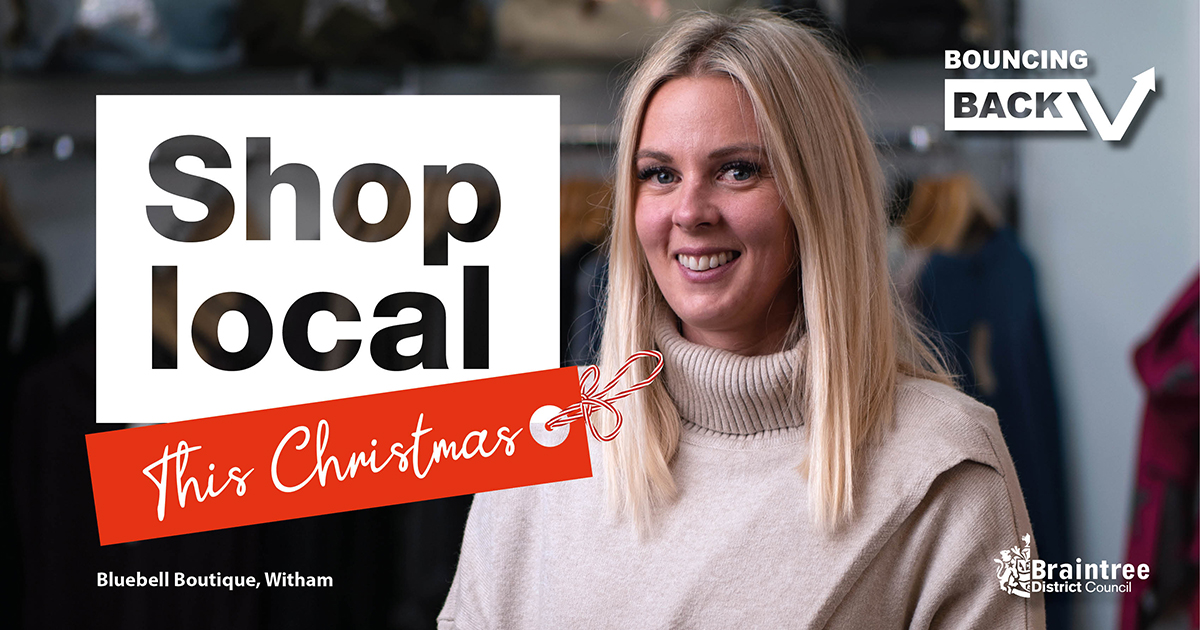 Shop local this christmas - bluebell boutique, Witham