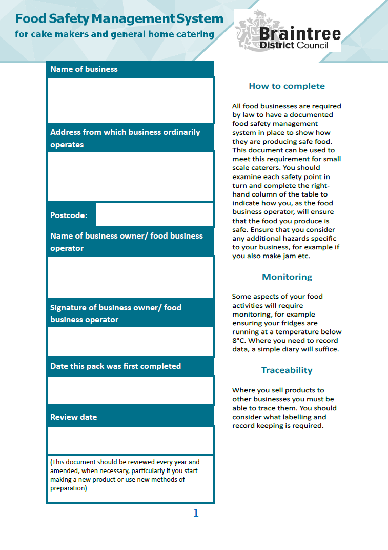Cake makers Food safety management system download thumbnail