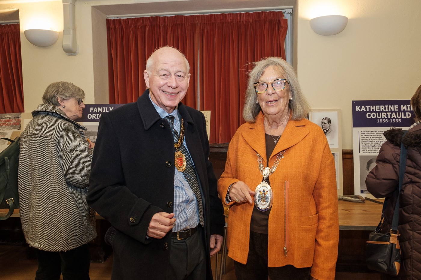 Cllr johnson and cllr wilson at Katherine Courtauld plaque unveiling event - Image
