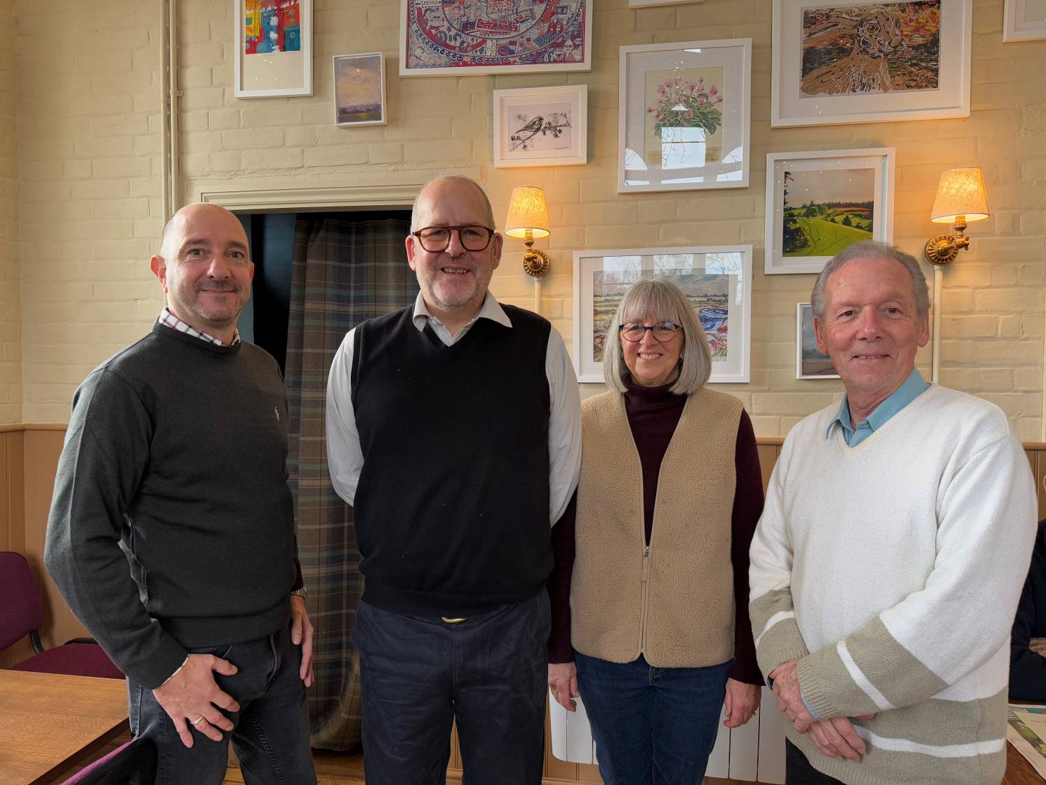 Cllr Frankie Ricci with members of Borley Village Hall