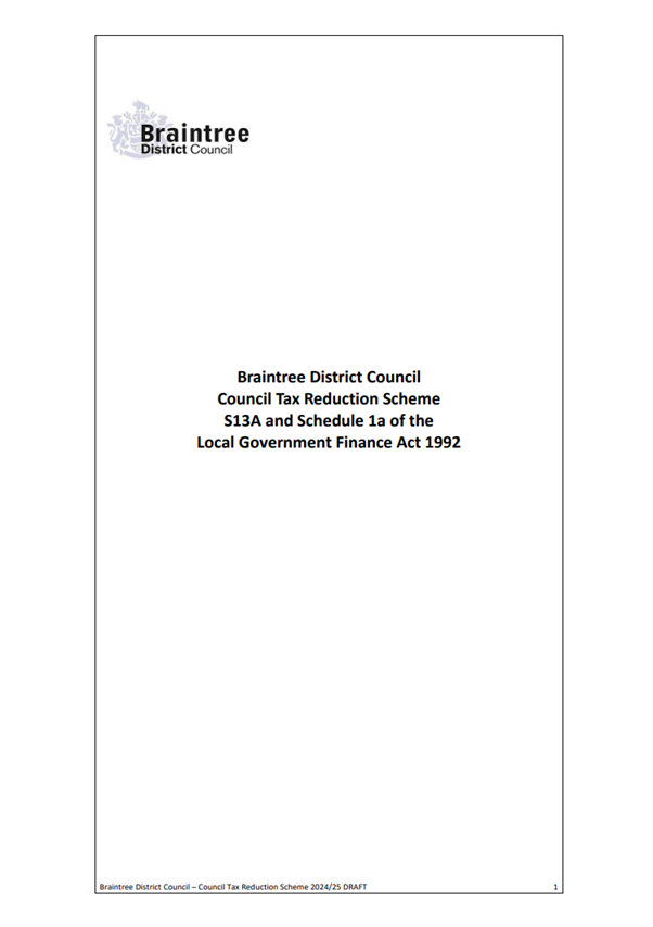 Decorative thumbnail image for Council tax reduction scheme 2024 25 