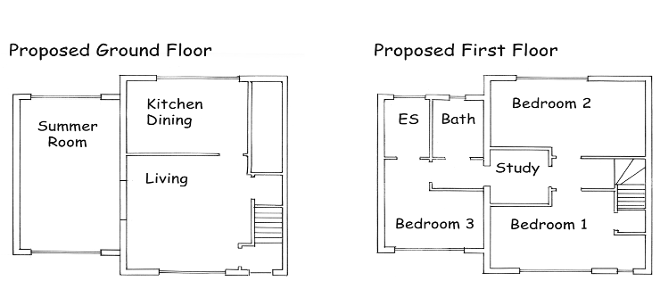 Elevations floor plans and roof plans 2