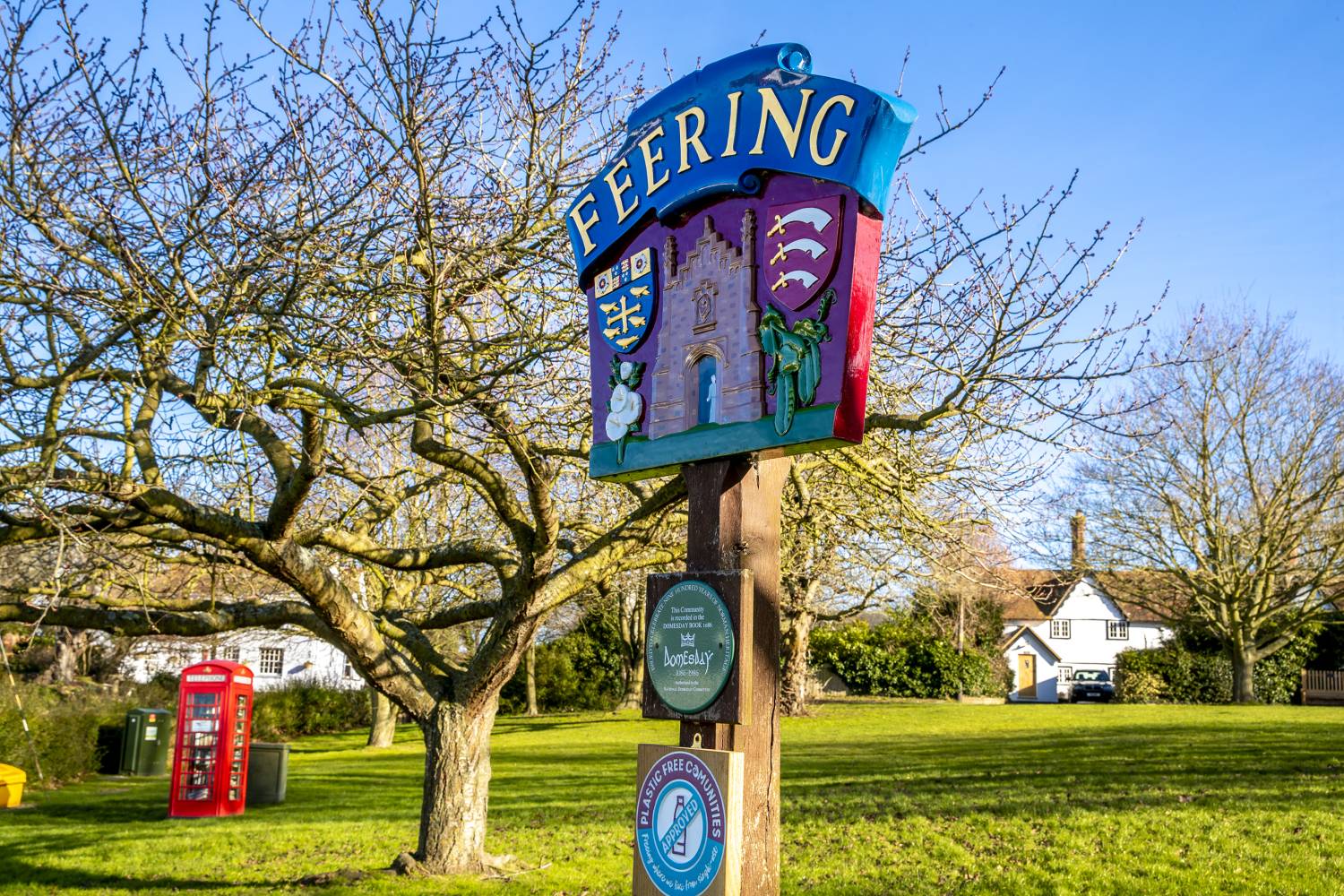 Feering sign on a field - Image