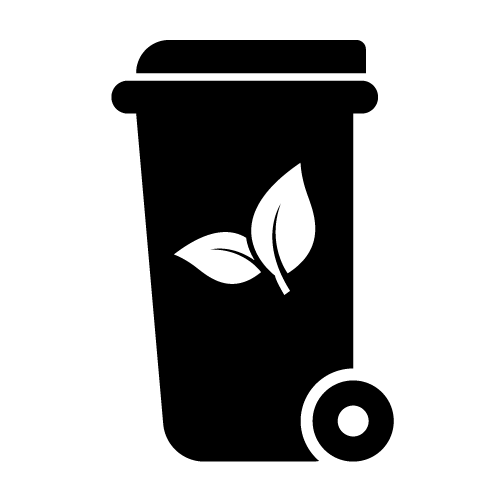 garden waste bin icon