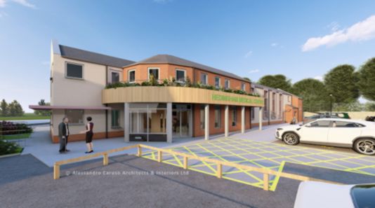 CGI of the new Hedingham Medical Centre
