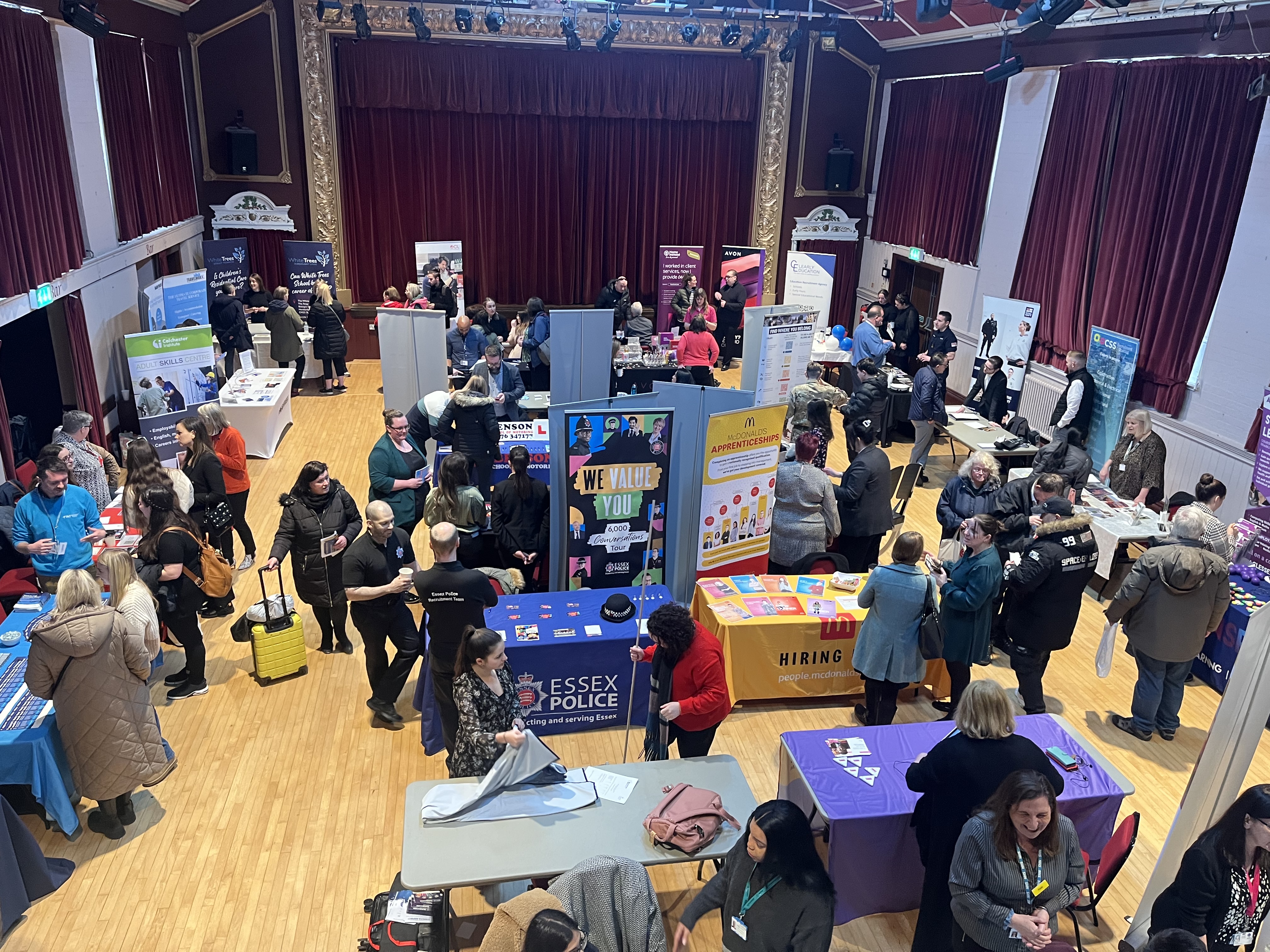 Shot from above of Witham Job Fair