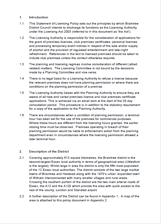 Decorative thumbnail image for Licensing act policy 2021 