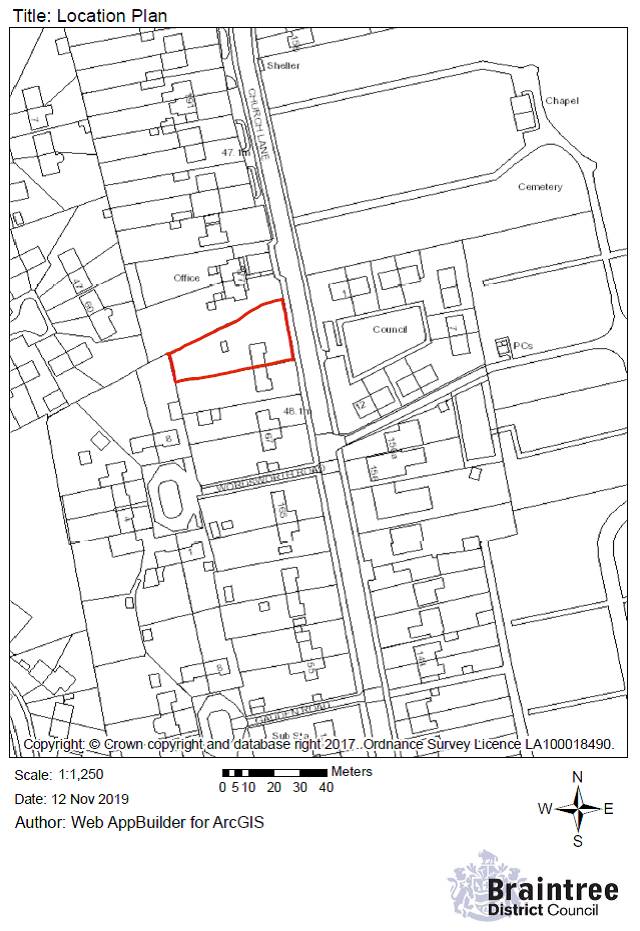 Location plan image from birds eye view with a red line which indicates access to a highway