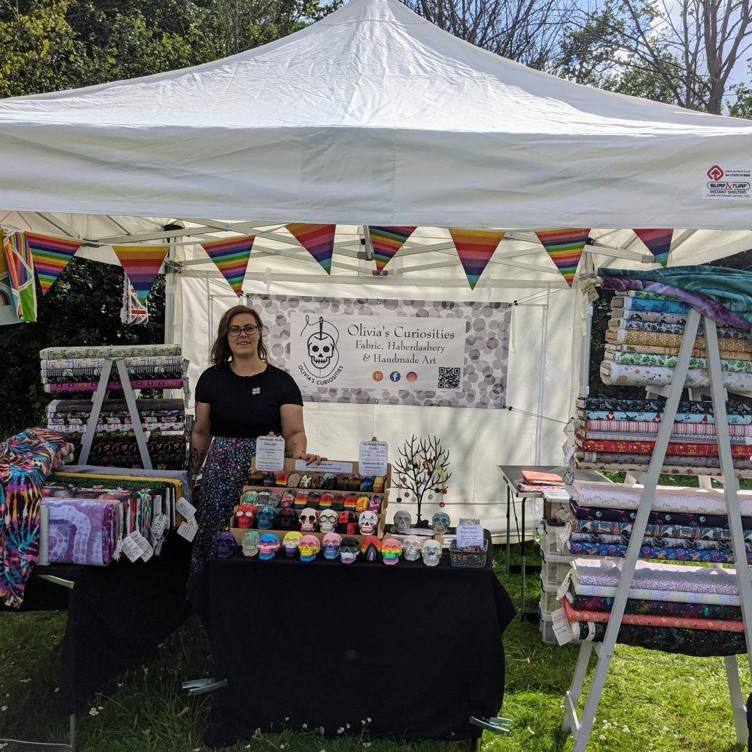 Olivia Washington at their stall.