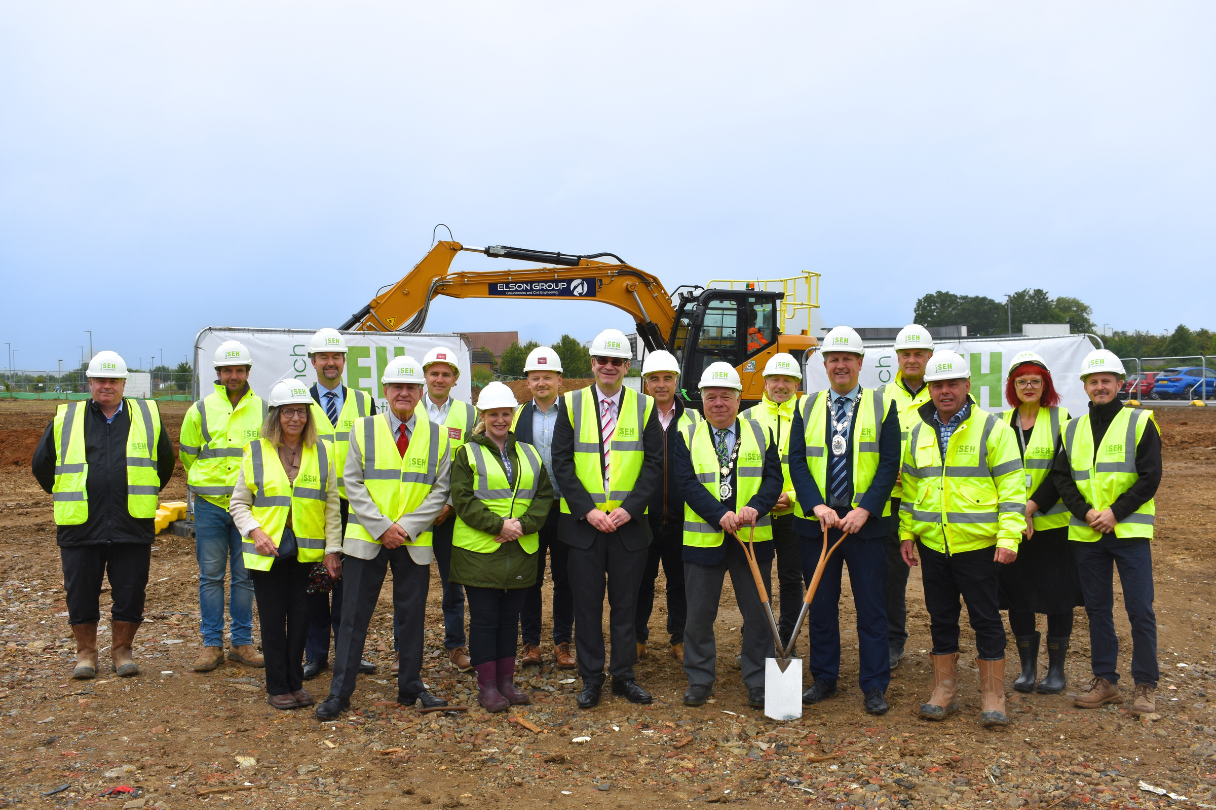 Representatives from Braintree District Council, Witham Town Council, construction company SEH French and design consultancy Ingelton Wood.