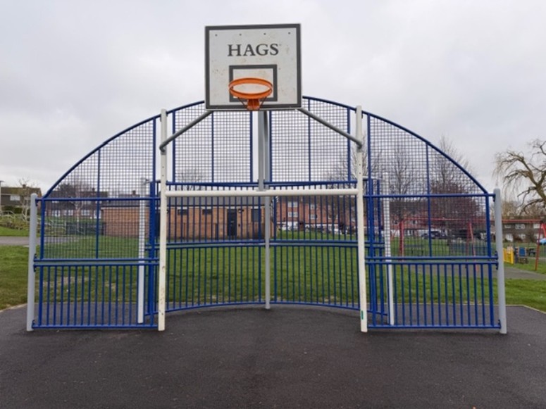 photo shows an example of a rebound goal