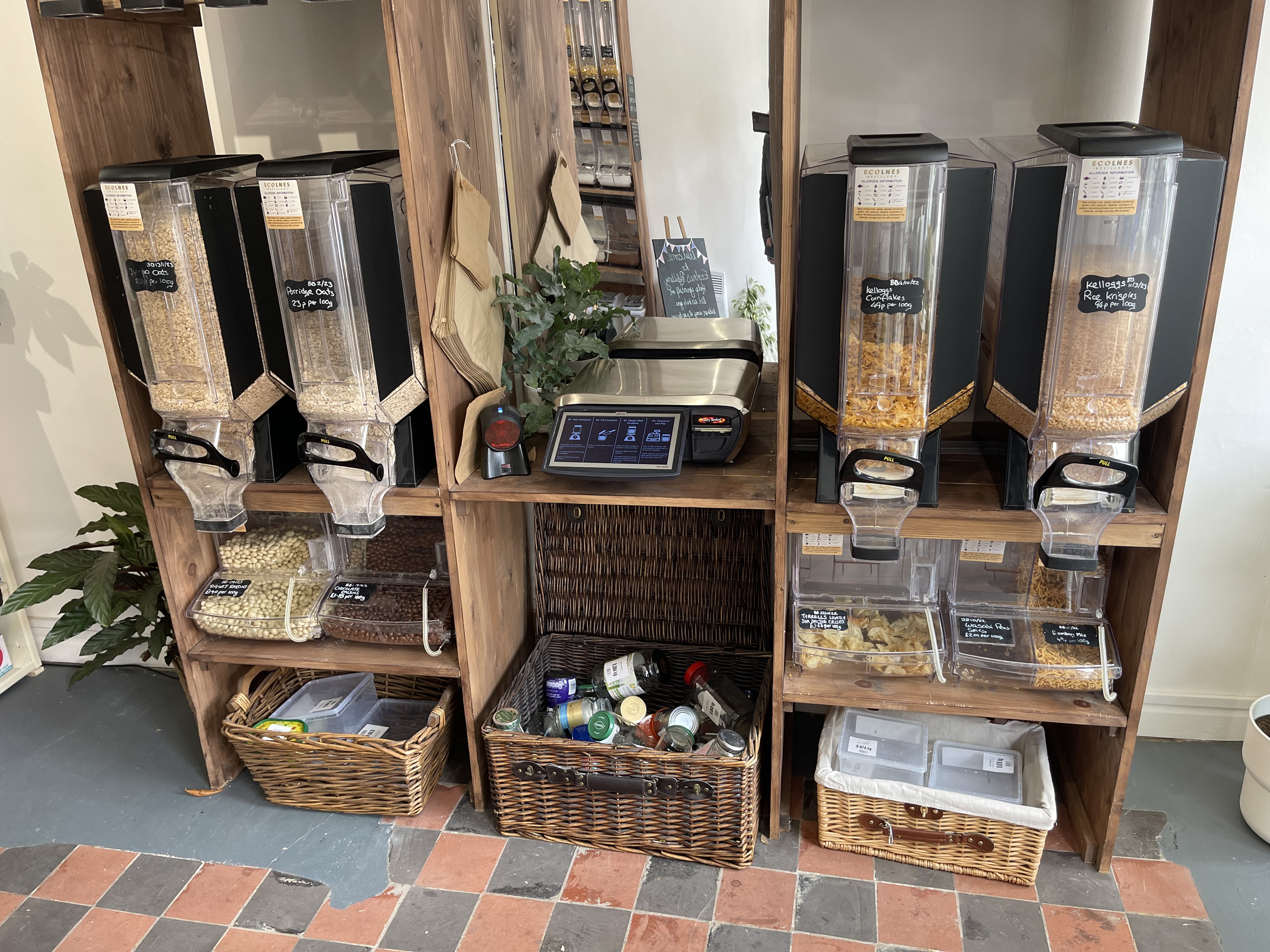 Photo showing products in a refill shop