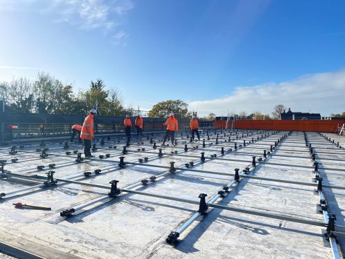 Men working on a roof