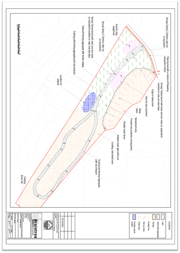 Decorative thumbnail image for Rose hill linear park sketch design