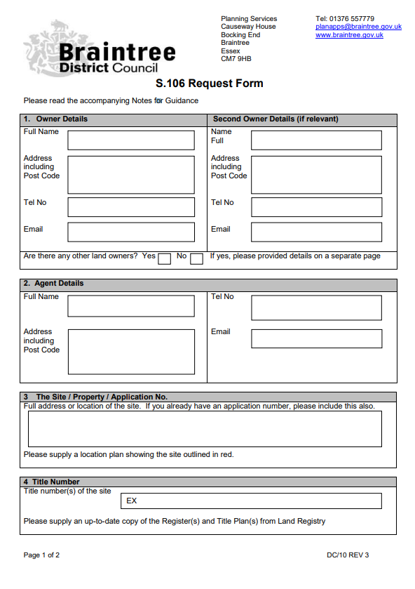 Decorative thumbnail image for S106 request form for housing development 