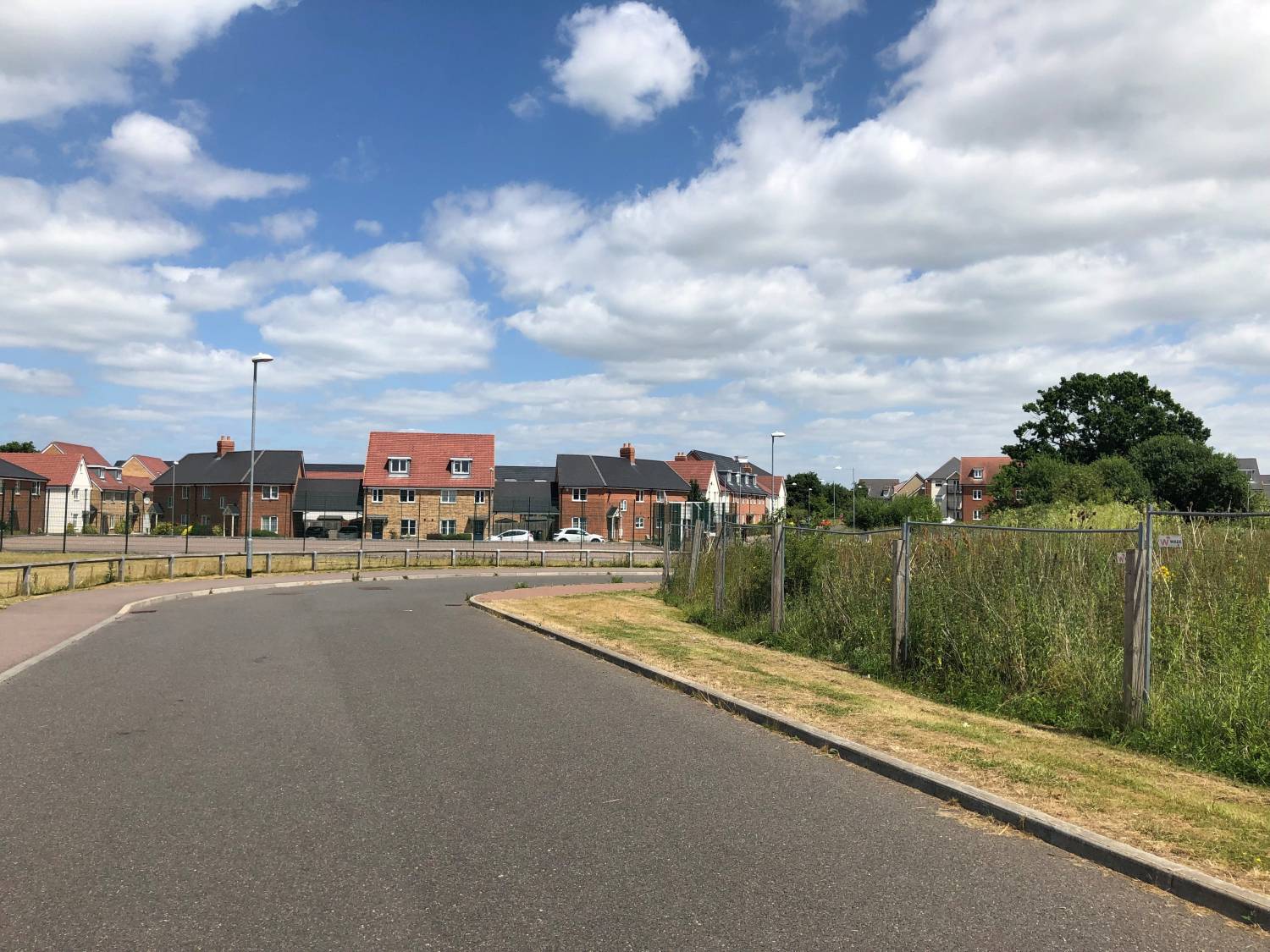 A photograph of the site taken from Haygreen Road, WItham