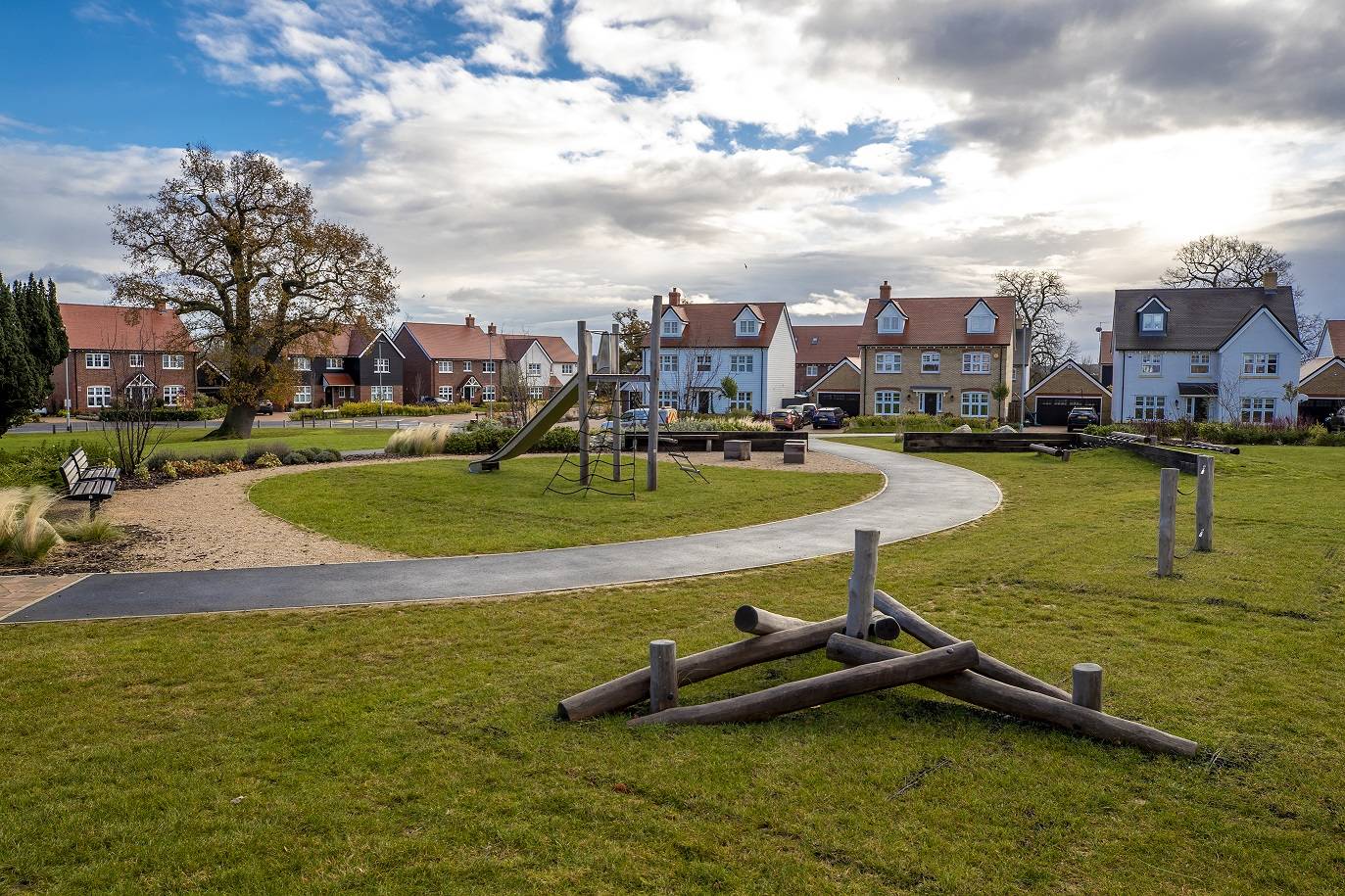 Homes and a playground - Image