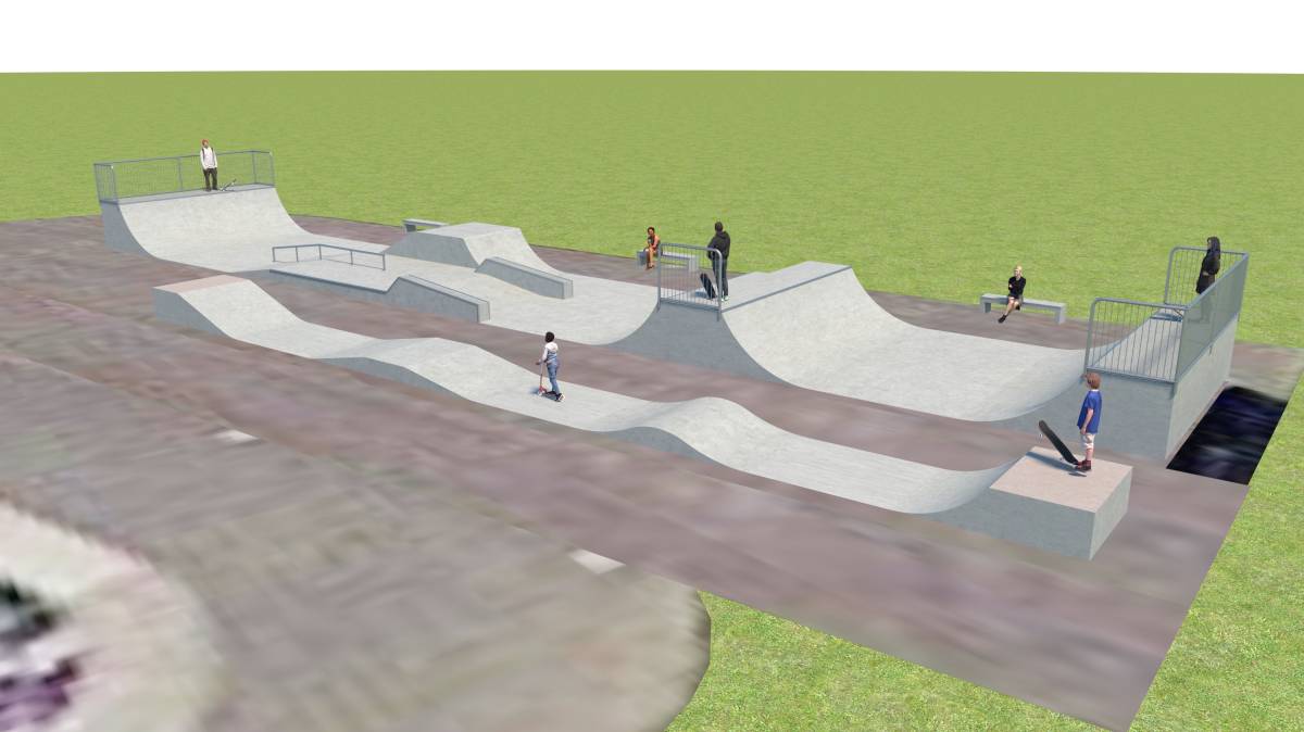 artist impression of proposed skate park design