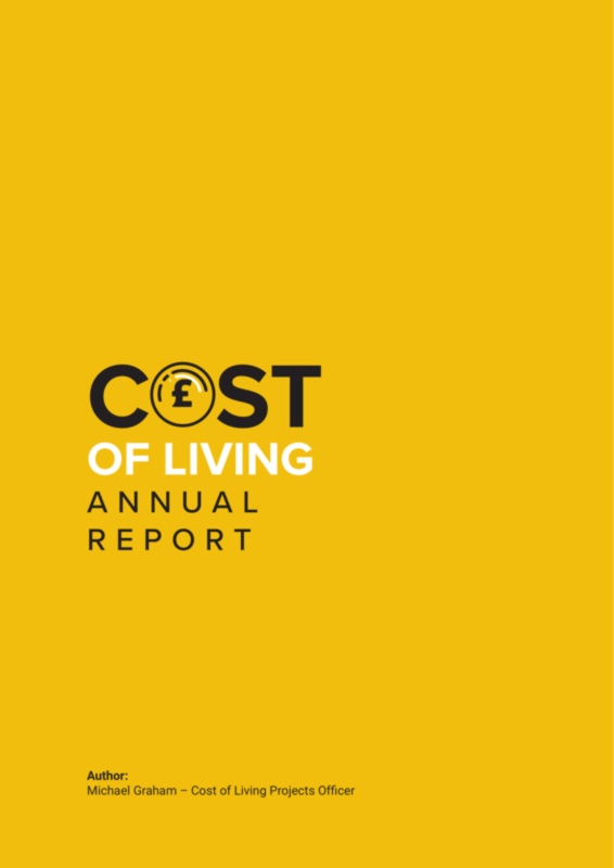 Cost of living annual report front cover preview