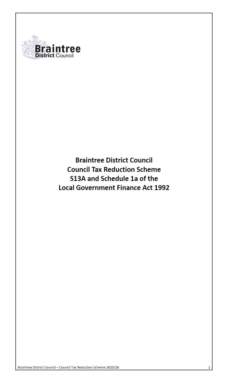 Preview thumbnail for council tax reduction scheme