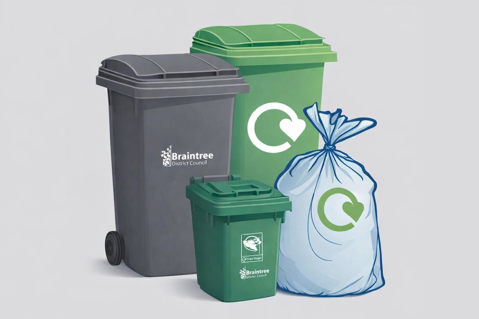 Decorative image of BDC waste bin icons