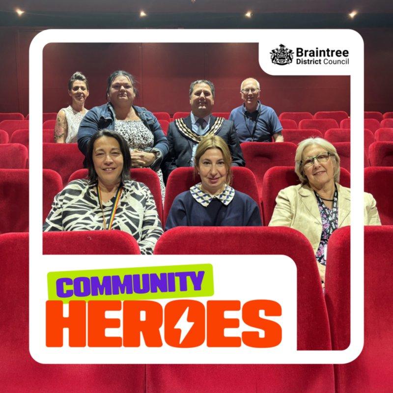 Cllr Mary Cunningham and council officers Tracey Parry and Todorina Hammond meet volunteers Steve Cook, Layla Crowe, Jo Collis and Halstead Mayor Andy Munday.