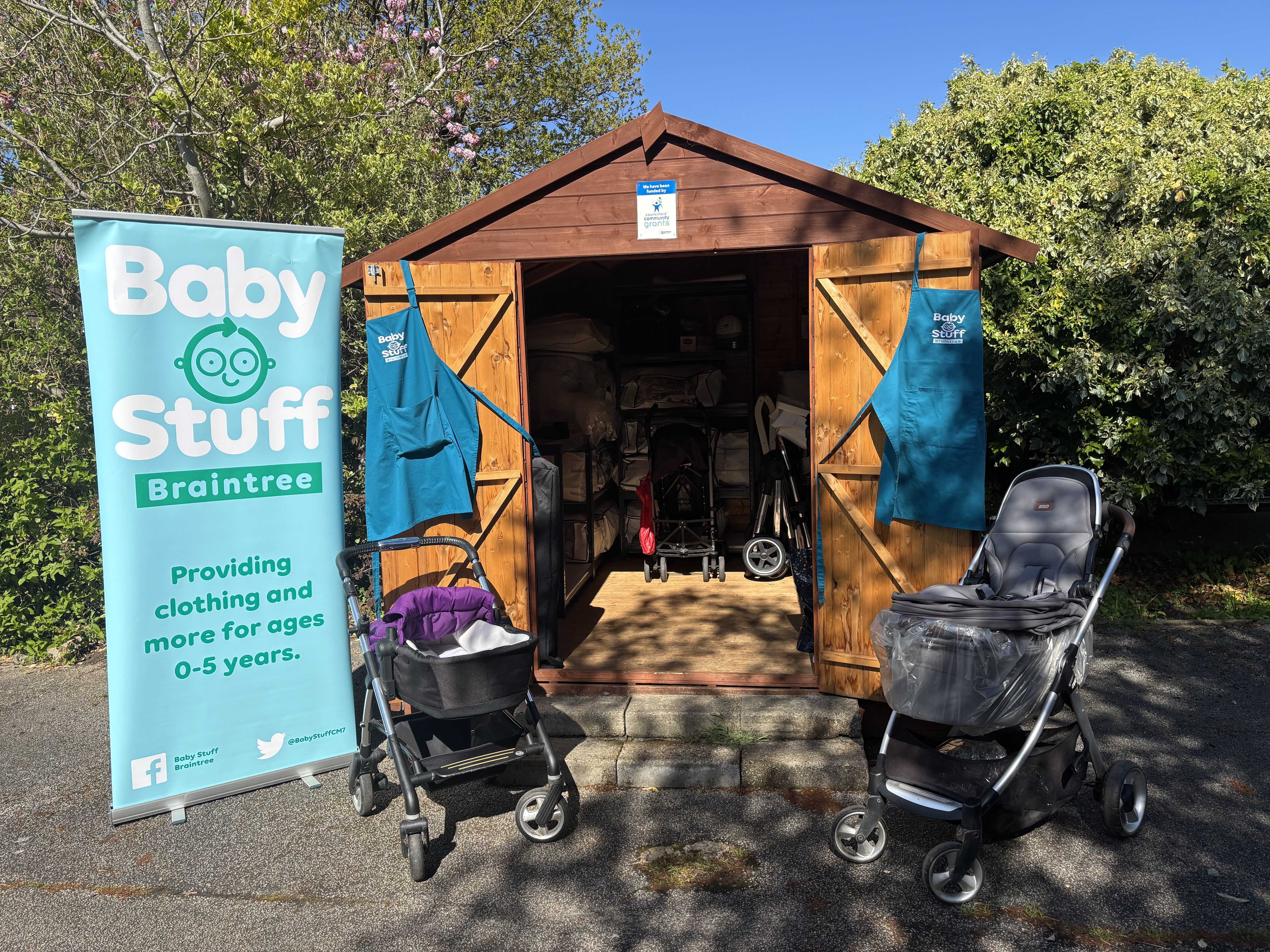Storage shed at Babystuff Braintree