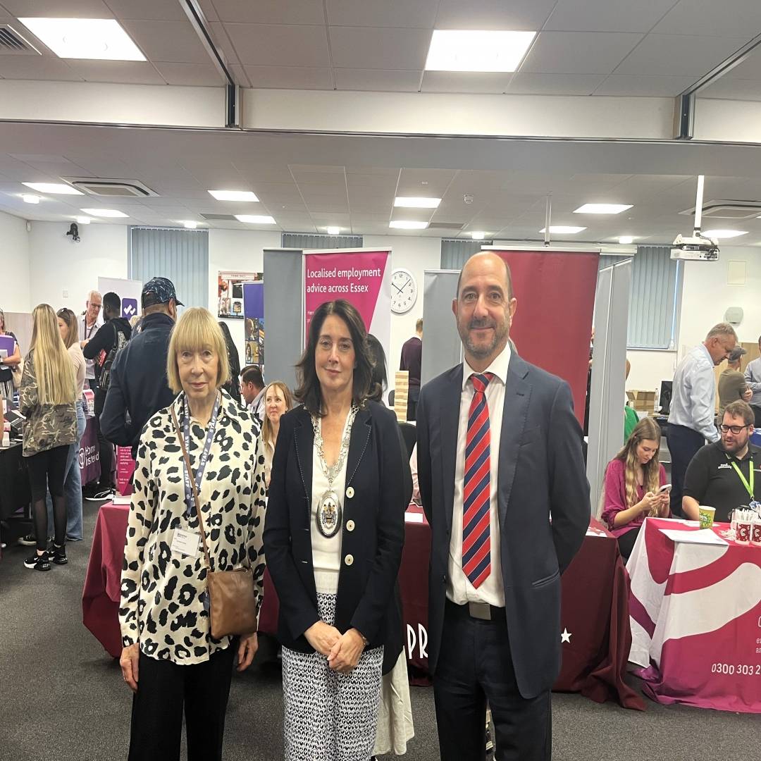 Cllr Spray, Cllr Garrod and Cllr Ricci at the Braintree Job Fair