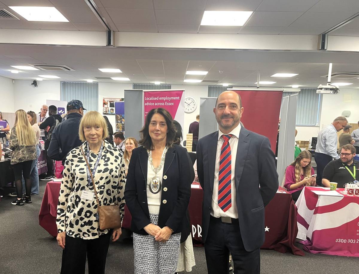Cllr Spray, Cllr Garrod and Cllr Ricci at the Braintree Job Fair