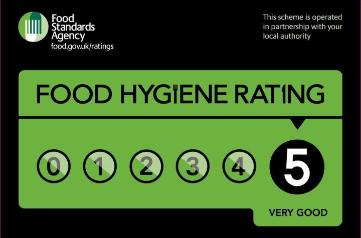 Food hygiene rating sticker