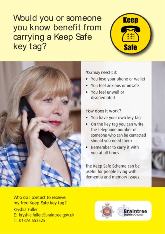 keep safe leaflet providing information about the scheme with contact information