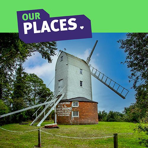 Our places tile with image of Bocking Windmill