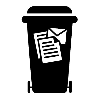 paper and card bin icon