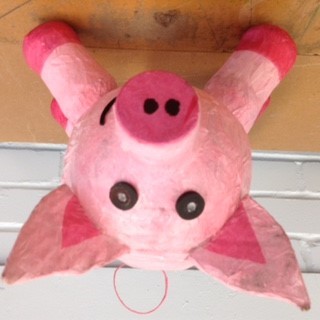 paper mache pig