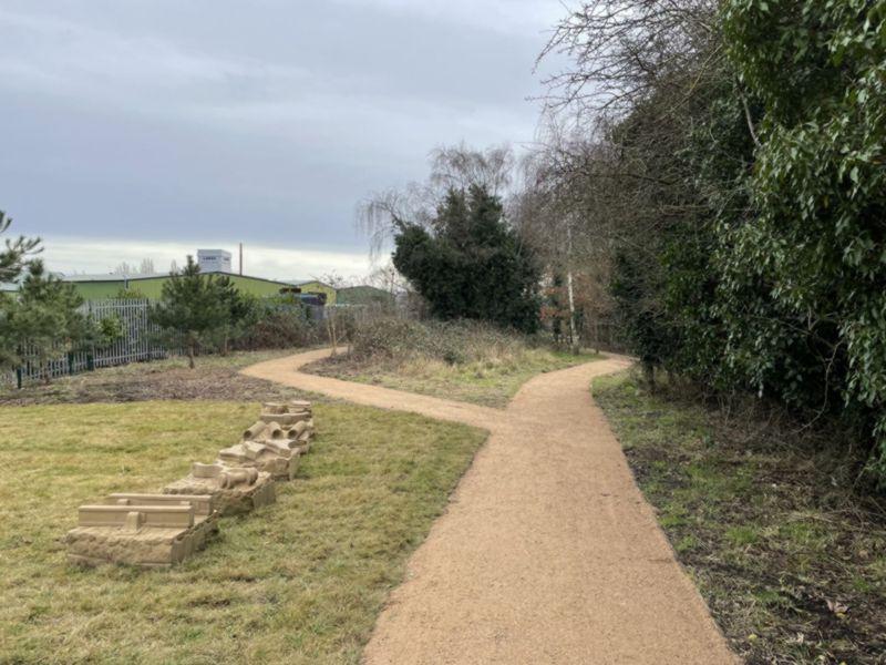 Rose hill park new pathways and play equipment