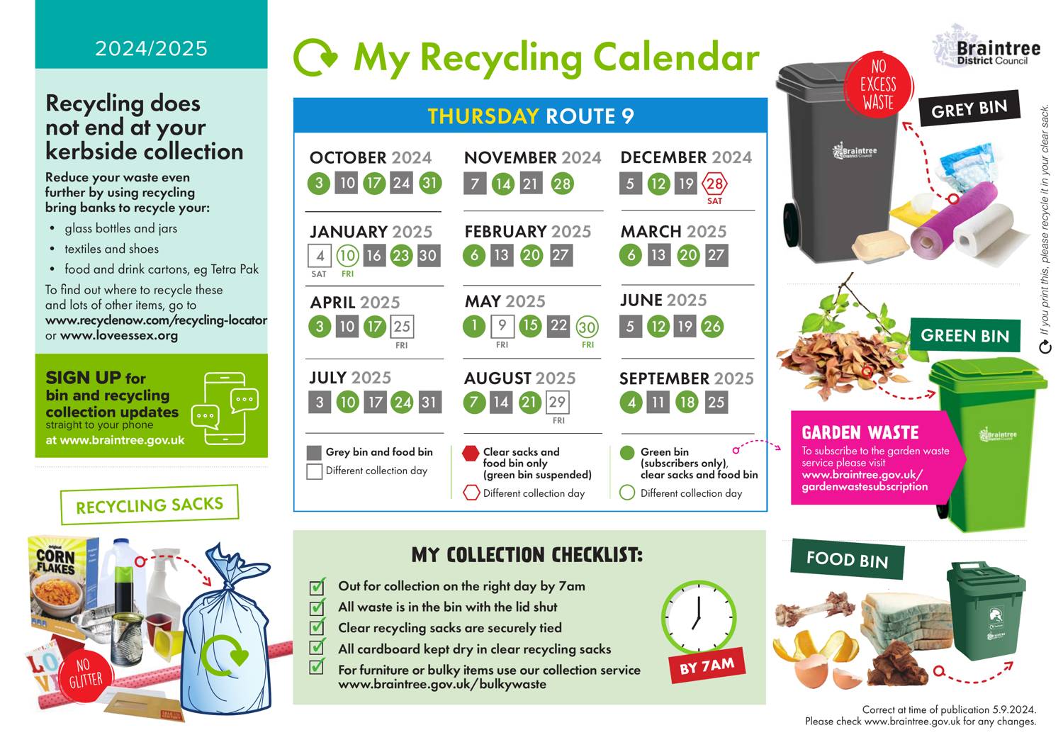 Decorative thumbnail image for collection calendar route 9