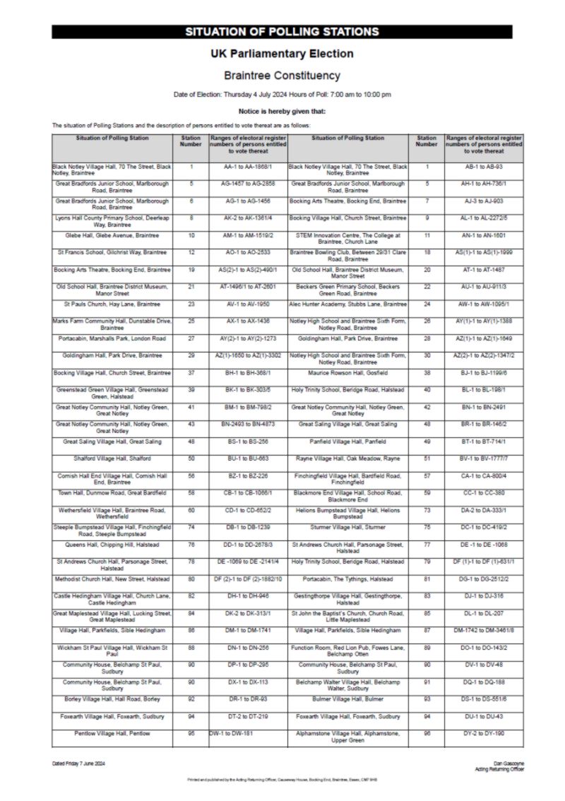 Thumbnail of Braintree situation of polling station document